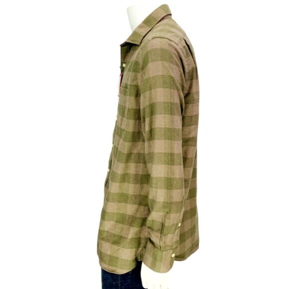 NEW Cremieux Mens Slim Fit Flannel Shirt Button Front Green Check Size XL - Picture 9 of 14